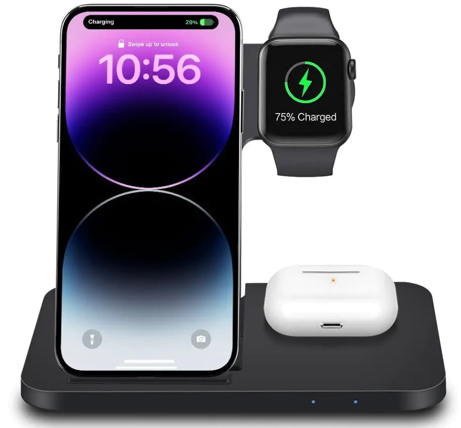 Wireless 3-in-1 Fast Charger Dock: Ultimate Convenience