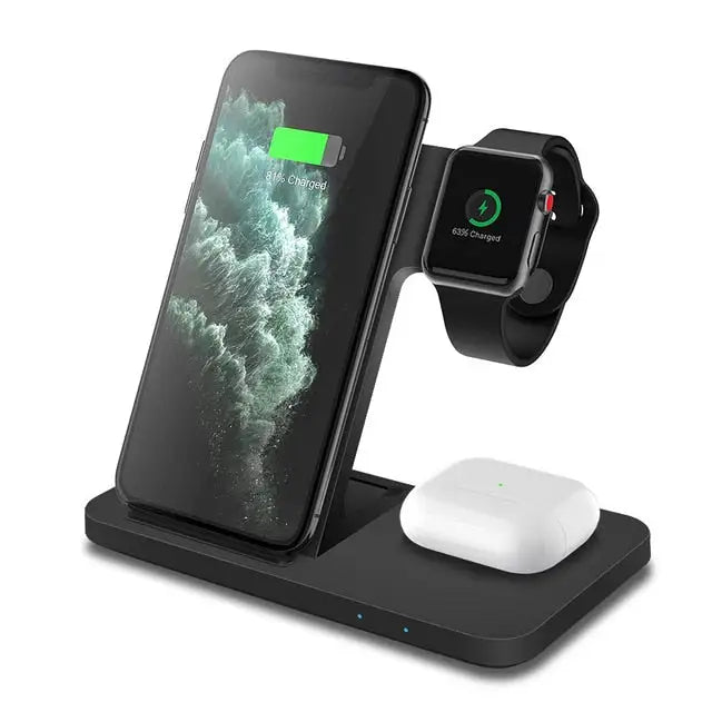 Wireless 3-in-1 Fast Charger Dock: Ultimate Convenience